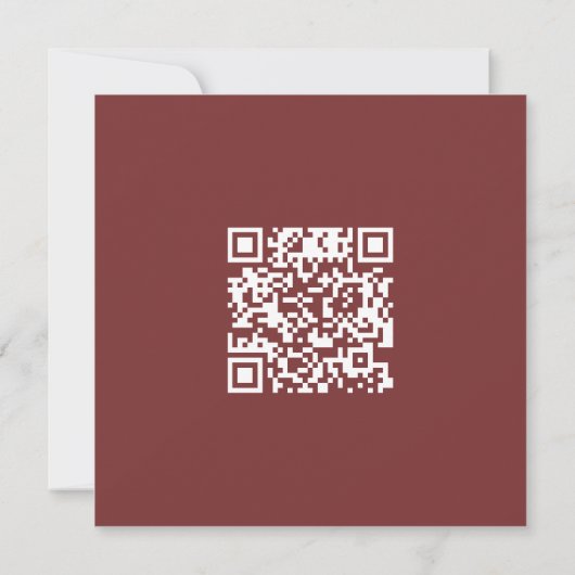 Nette Bordeaux Moderne QR Code Kaart (Achterkant)