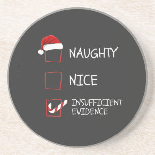 Nette Stoute Onvoldoende Bewijs Kerstman Kerstmis Zandsteen Onderzetter