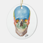 Netter Skull voor je kerstboom Keramisch Ornament (Links)