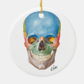 Netter Skull voor je kerstboom Keramisch Ornament (Achterkant)
