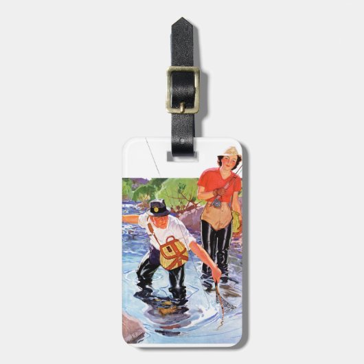 Netting A Fish door R.J. Cavaliere Bagagelabel (Voorkant verticaal)