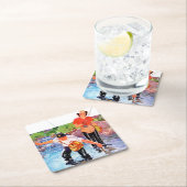 Netting A Fish door R.J. Cavaliere Kartonnen Onderzetters (Insitu)