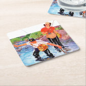 Netting A Fish door R.J. Cavaliere Kartonnen Onderzetters (Schuin)