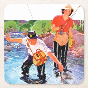 Netting A Fish door R.J. Cavaliere Kartonnen Onderzetters