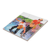 Netting A Fish door R.J. Cavaliere Tegeltje (Zijkant)