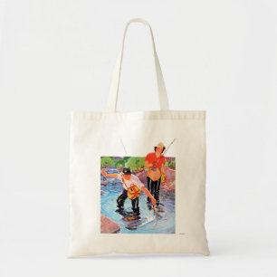 Netting A Fish door R.J. Cavaliere Tote Bag