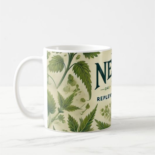 Nettle Tea AI art Koffiemok (Links)