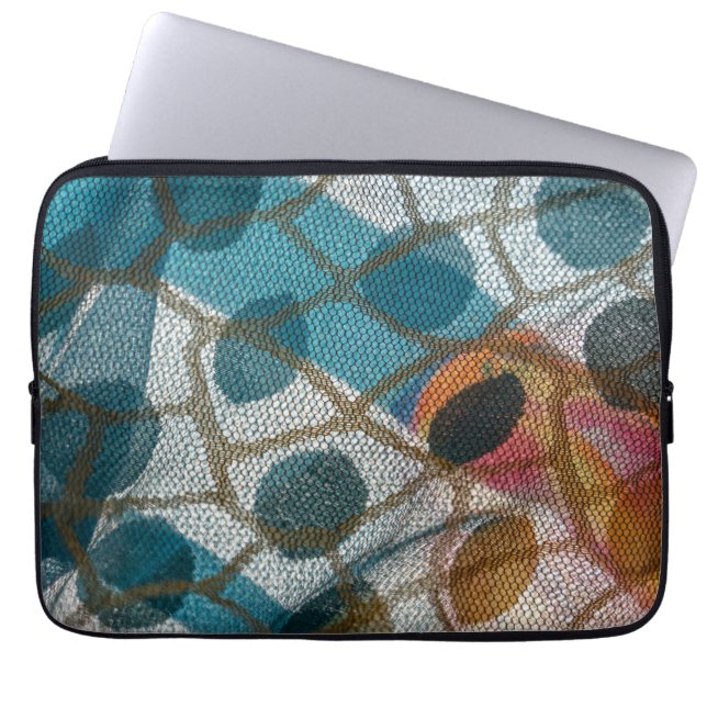 Netto internetverbindingen in kleuren laptop sleeve (Voorkant)