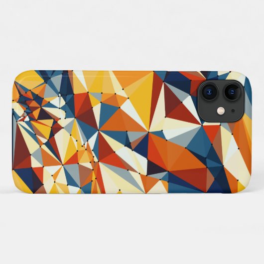 Netto meerkleurige driehoeken Case-Mate iPhone case (Achterkant (horizontaal))