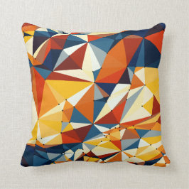 Netto meerkleurige driehoeken kussen