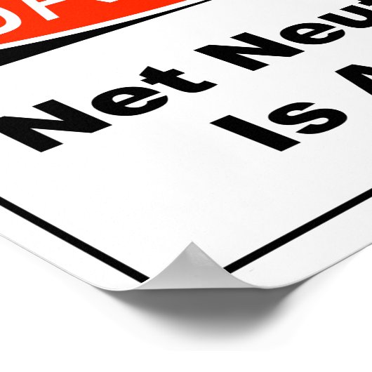 Netto-neutraliteit loopt gevaar poster (Hoek)