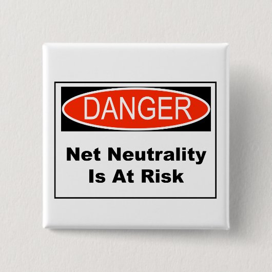Netto-neutraliteit loopt gevaar vierkante button 5,1 cm (Voorkant)