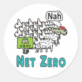 Netto nul ronde sticker