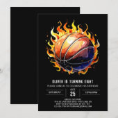 Netto Printable Custom Basketbal Verjaardag Kaart (Voorkant / Achterkant)