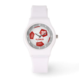 netto sportief doel - detail rood wit voetbal horloge