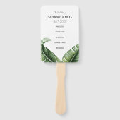 Nettoresultaat van het Leaf Wedding Programme Fans Handwaaier (Voorkant)