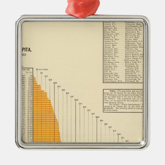 Nettoschuld gemeente metalen ornament (Voorkant)