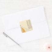 Nettoschuld van de gemeente vierkante sticker (Envelop)