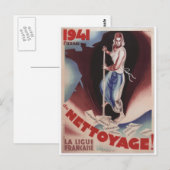 Nettoyage Propaganda Poster Briefkaart (Voorkant / Achterkant)