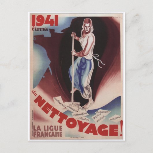 Nettoyage Propaganda Poster Briefkaart (Voorkant)
