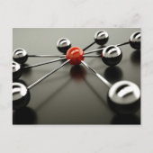 Netwerk rood briefkaart (Voorkant)