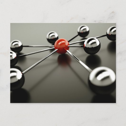 Netwerk rood briefkaart (Voorkant)