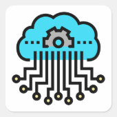 Netwerk Vierkante Sticker (Voorkant)