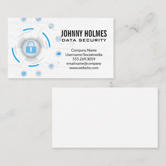 Netwerkbeveiliging | Cyberbeveiliging Visitekaartje (Voorkant / Achterkant)