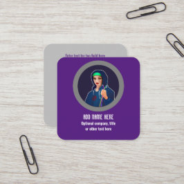 Netwerkbeveiliging en pen testen - Vrouw engineer Vierkante Visitekaartje