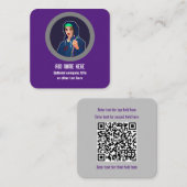 Netwerkbeveiliging en pen testen - Vrouw engineer Vierkante Visitekaartje (Voorkant / Achterkant)