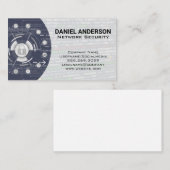 Netwerkcommunicatie | codeur | Cyberbeveiliging Visitekaartje (Voorkant / Achterkant)