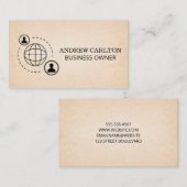 Netwerkcommunicatiepictogram textuur achtergrond visitekaartje (Voorkant / Achterkant)