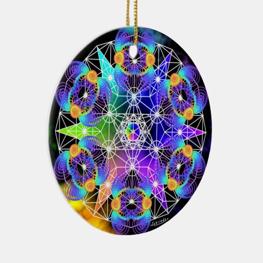 Netwerken/biologisch proces keramisch ornament (Rechts)