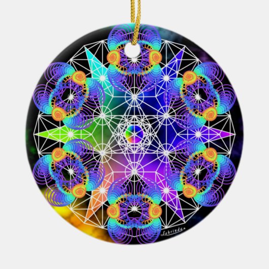 Netwerken/biologisch proces keramisch ornament (Voorkant)