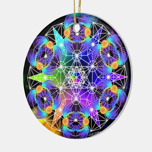 Netwerken/biologisch proces keramisch ornament (Links)