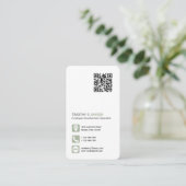 Netwerken QR-code eenvoudige sociale media groen Visitekaartje (Staand voorkant)