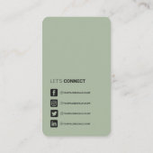 Netwerken QR-code eenvoudige sociale media groen Visitekaartje (Achterkant)