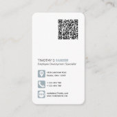 Netwerken QR-code eenvoudige sociale media stoffig Visitekaartje (Voorkant)