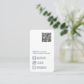 Netwerken QR-code eenvoudige sociale media stoffig Visitekaartje (Staand voorkant)
