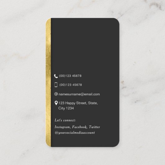 Netwerken QR-code moderne trendgoud professional Visitekaartje (Achterkant)