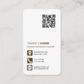 Netwerken QR-code professionele sociale media brui Visitekaartje (Voorkant)