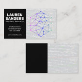 Netwerken | Technische geometrische Logo Visitekaartje (Voorkant / Achterkant)