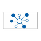 Netwerkhub-verbindingspictogram Zelfinktende Stempel (Design)