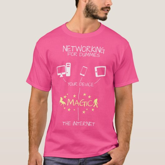 Netwerkingenieur Magisch Internet Grappig T-shirt (Voorkant)