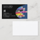 Netwerkingenieur Technische gekleurde computerkabe Visitekaartje (Voorkant / Achterkant)