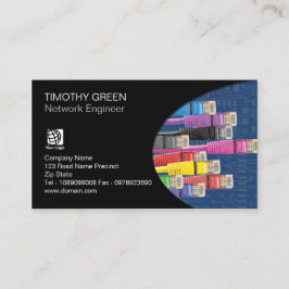 Netwerkingenieur Technische gekleurde computerkabe Visitekaartje