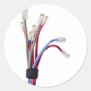 Netwerkkabels Ronde Sticker