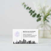 NetwerkLogo | City Skyline Visitekaartje (Staand voorkant)