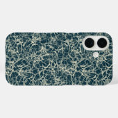 Netwerkneuronen op turquoise - naadloos patroon. Case-Mate iPhone case (Achterkant (horizontaal))