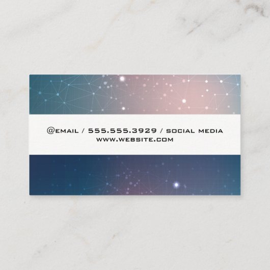 Netwerktechnologie achtergrond visitekaartje (Achterkant)